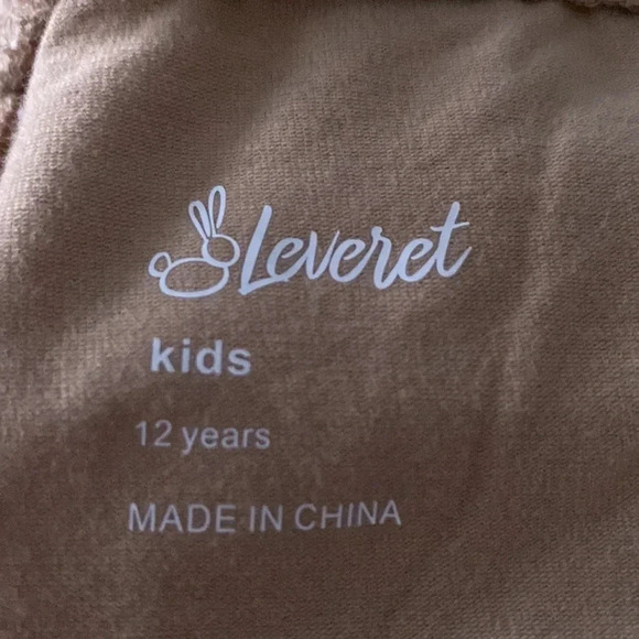 LEVERET NEW NWT GIRLS KHAKI TAN LEGGINGS PANTS SUMMER CASUAL SIZE 12 YEARS - Picture 2 of 4